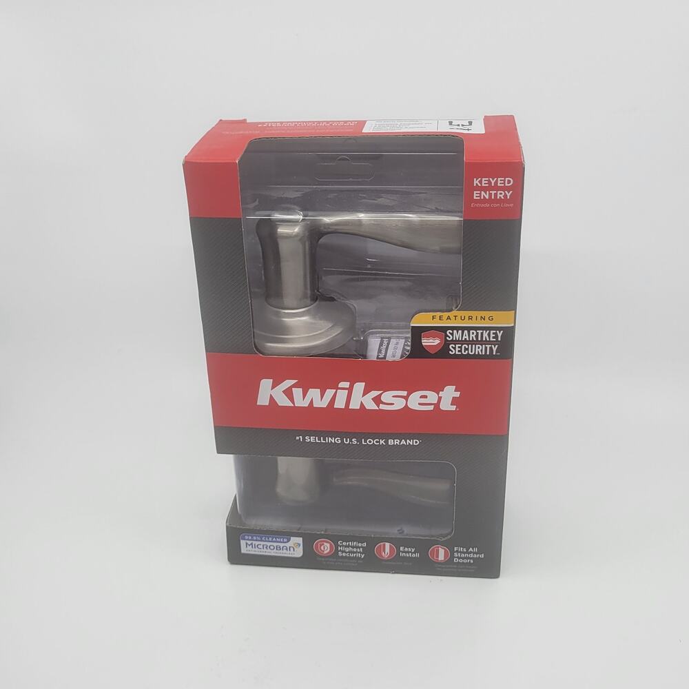 Kwikset Tustin Keyed Entry Door Handle With SmartKey Satin Nickel 97402-732 NIB